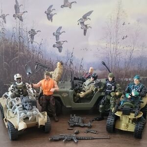 Action Figure Set with Vehicles